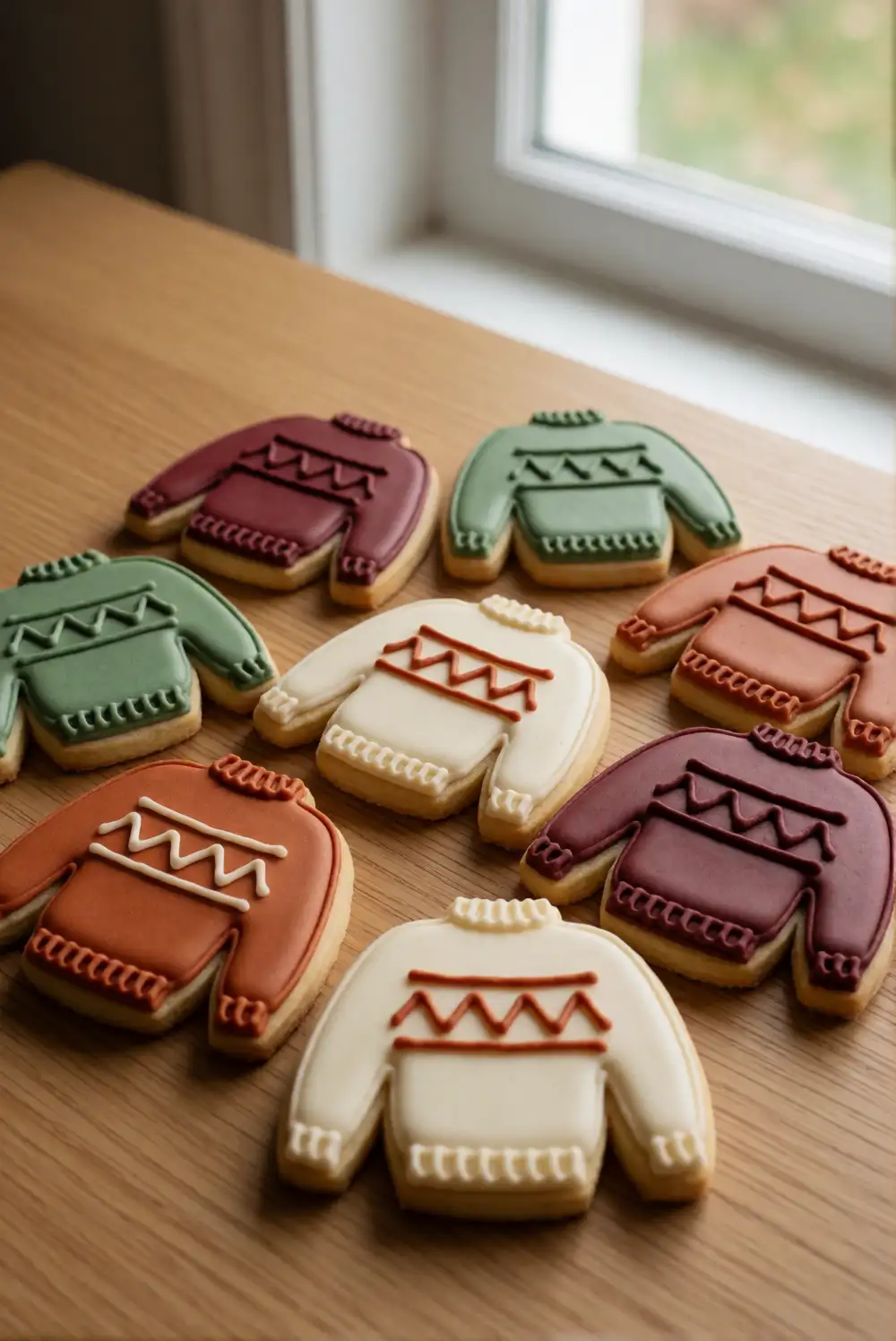 Cozy Sweater Pattern Cookies