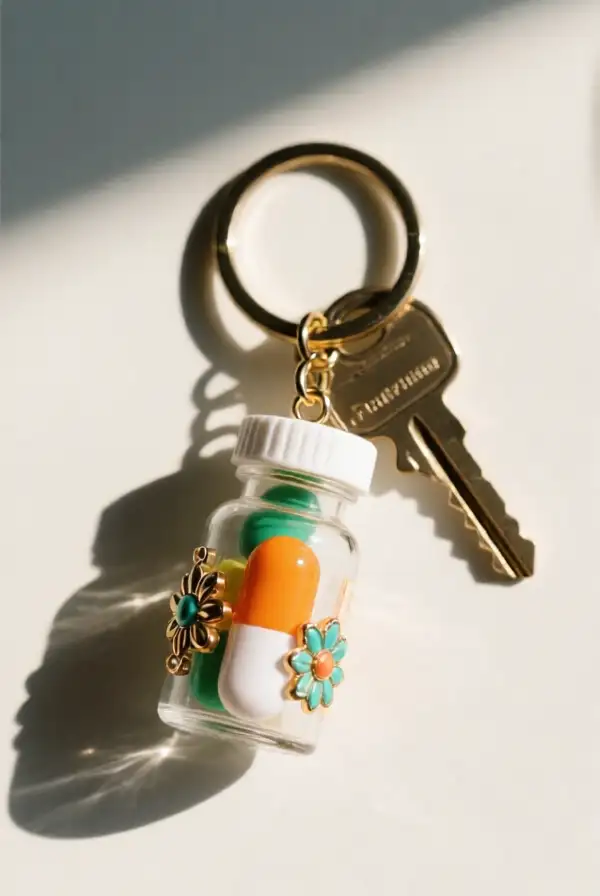 Crafty Pill Bottle Keychains