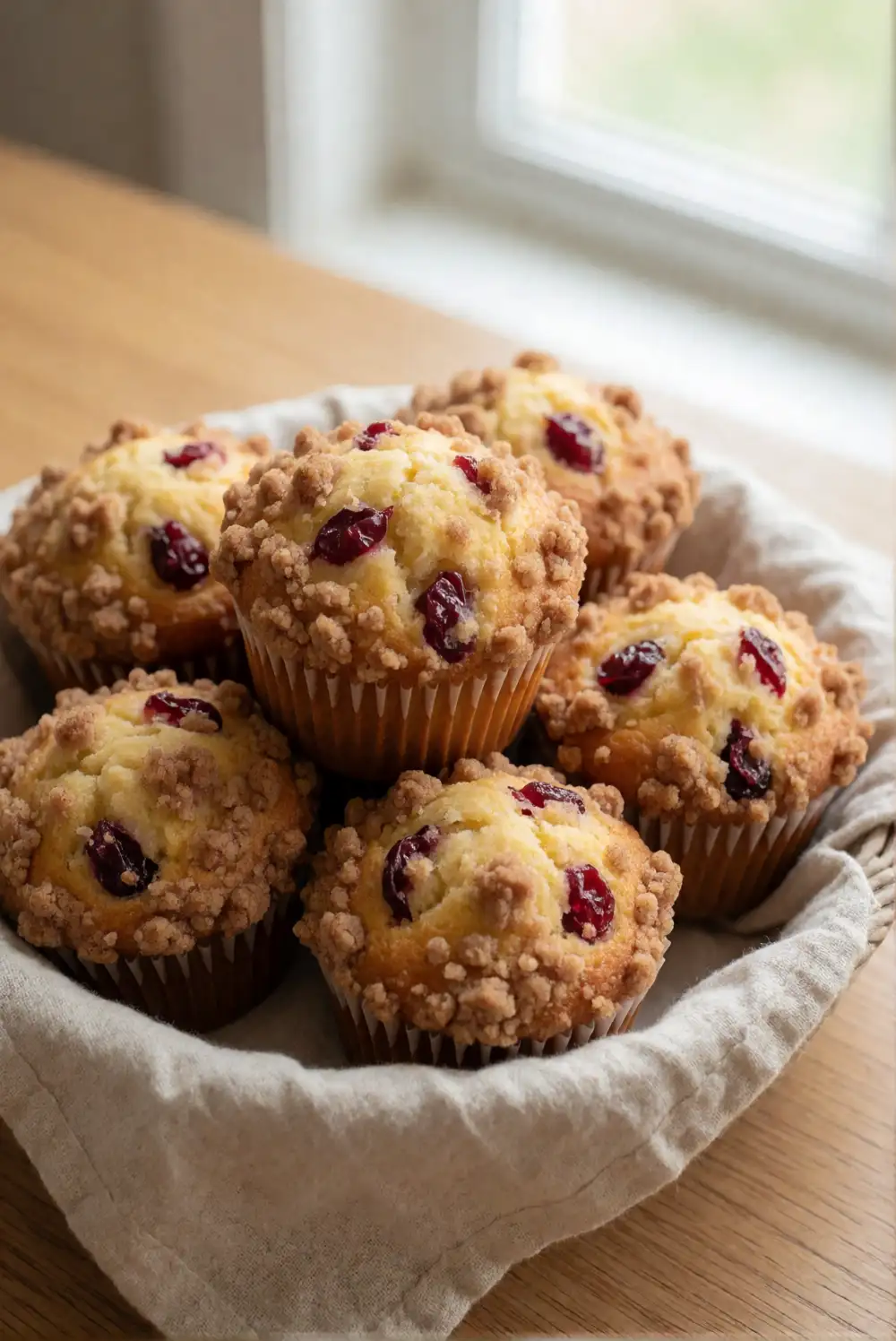 Cranberry Orange Streusel Muffins