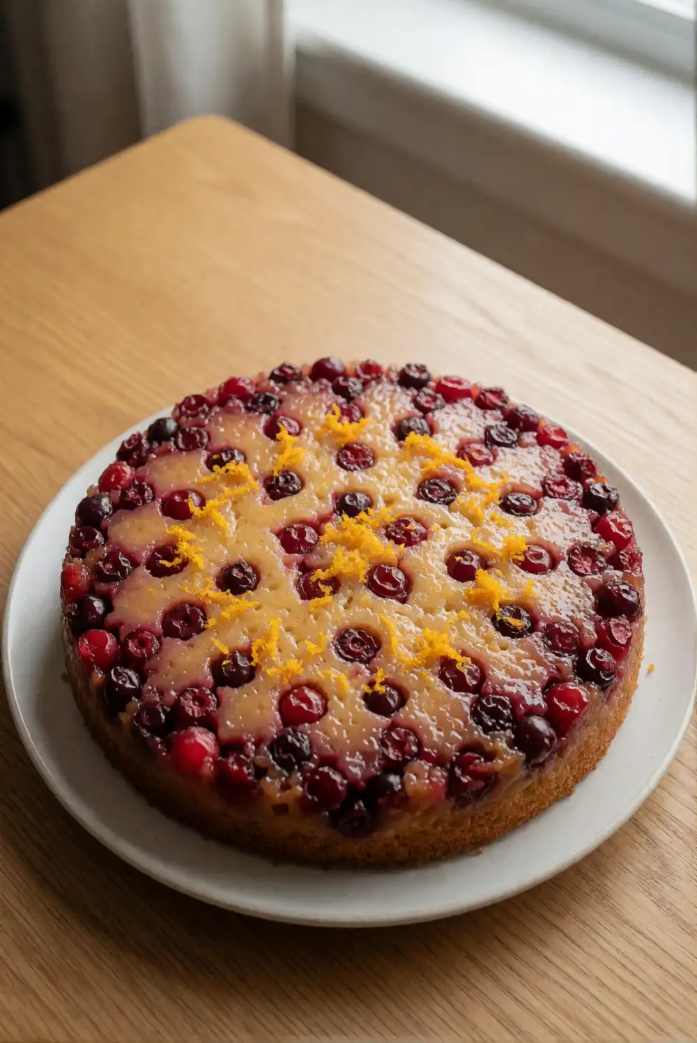 Cranberry Orange Upside-Down Cake