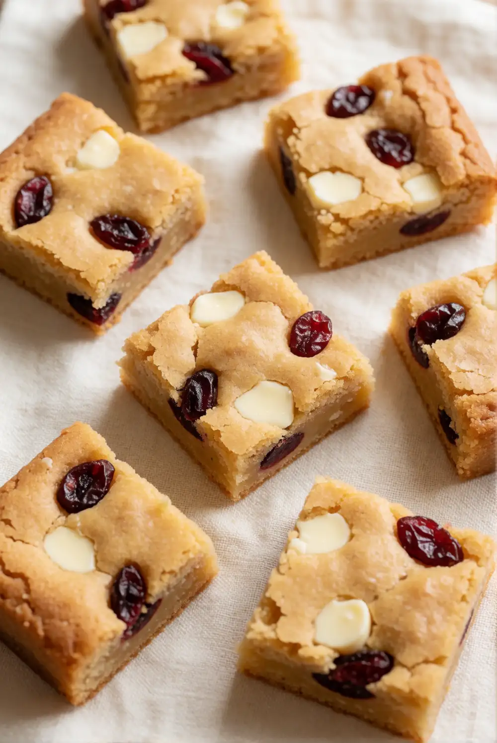 Cranberry White Chocolate Blondies