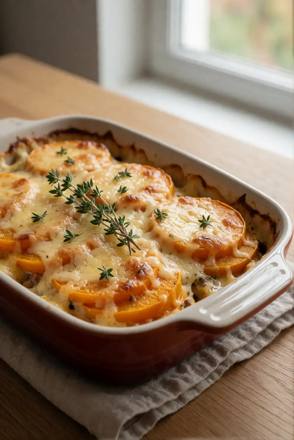 Creamy Butternut Squash Gratin