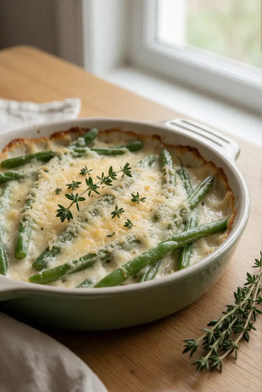 Creamy Parmesan Green Bean Bake