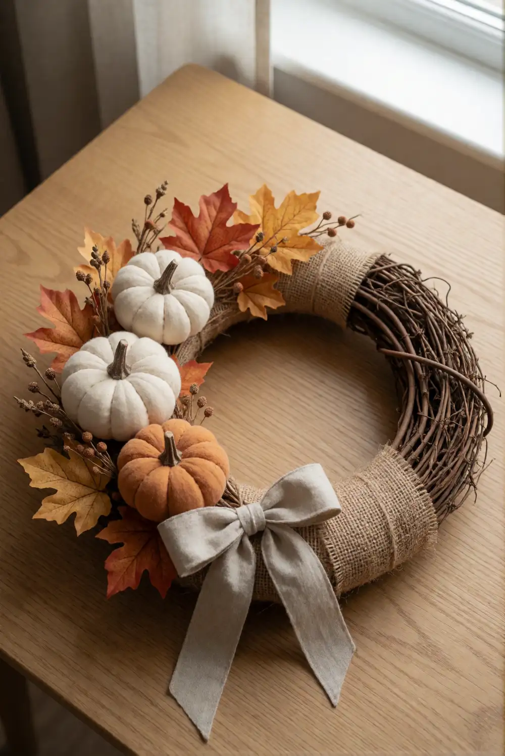 Create a Cozy Pumpkin Wreath for the Door