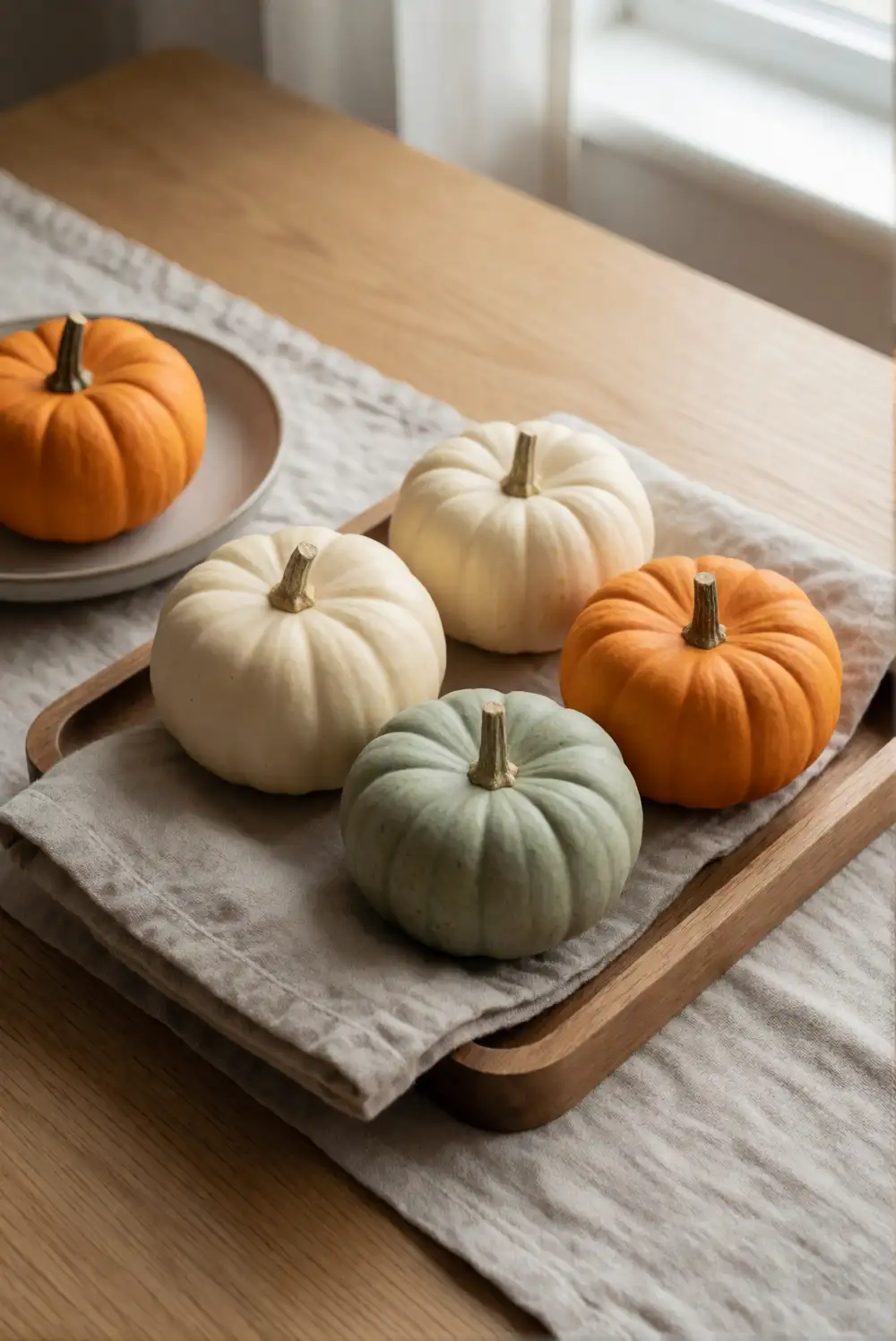 Create a Mini Pumpkin Vignette on a Side Table