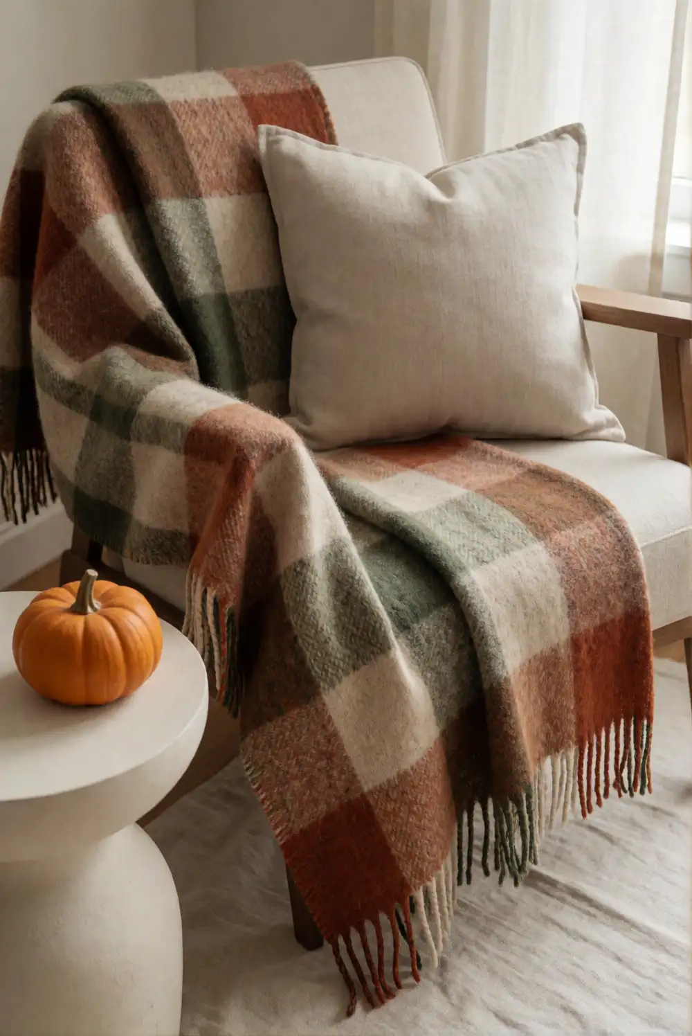 Create a Plaid Pumpkin Reading Nook