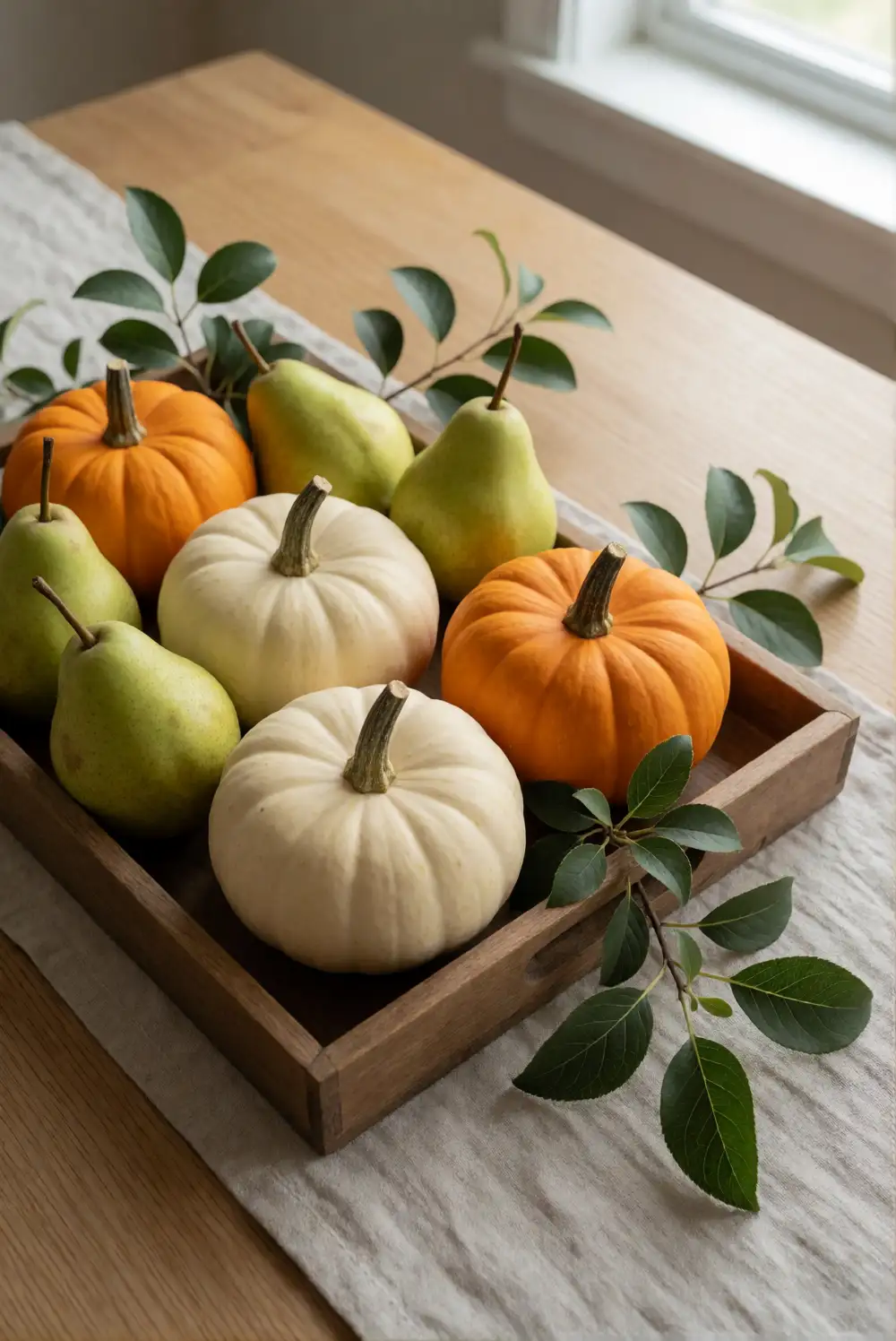 Create a Pumpkin and Pear Dining Table Centerpiece