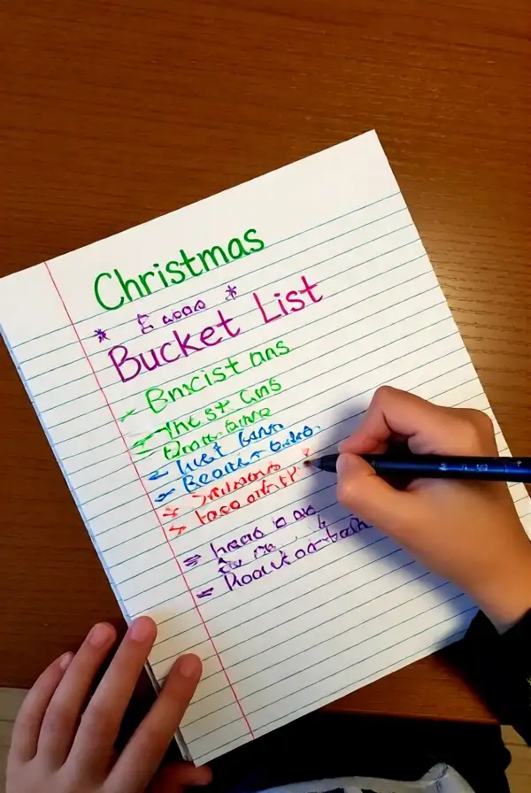 Creating a Christmas Bucket List