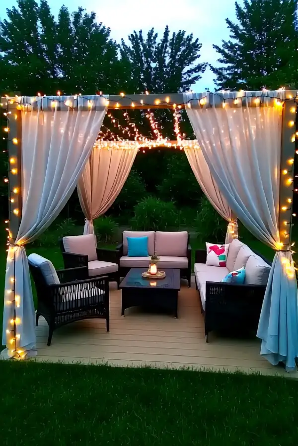 Creating a Magical Outdoor Space with Light Curtains