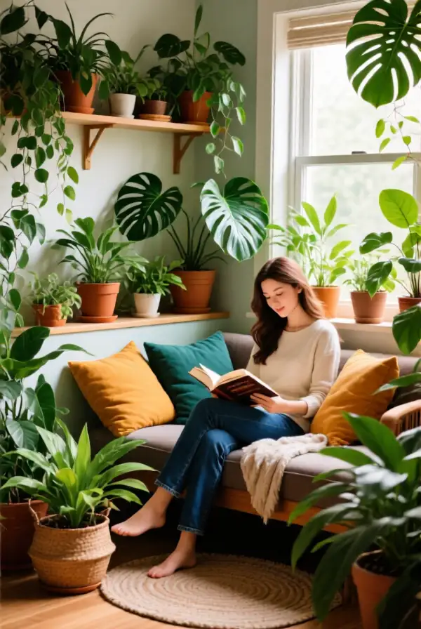 Creating Cozy Reading Nooks with Plants
