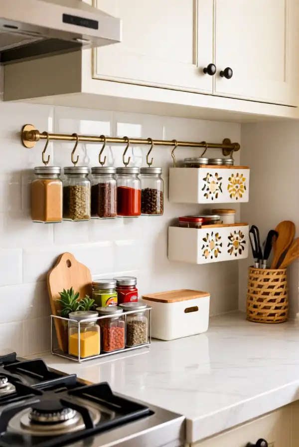 Creative Backsplash Storage