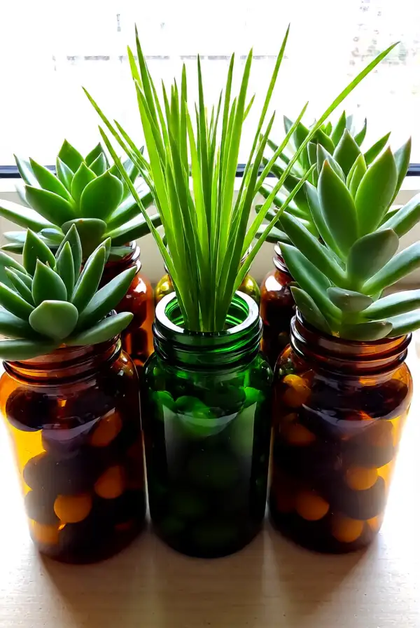 Creative Planters from Pill Bottles
