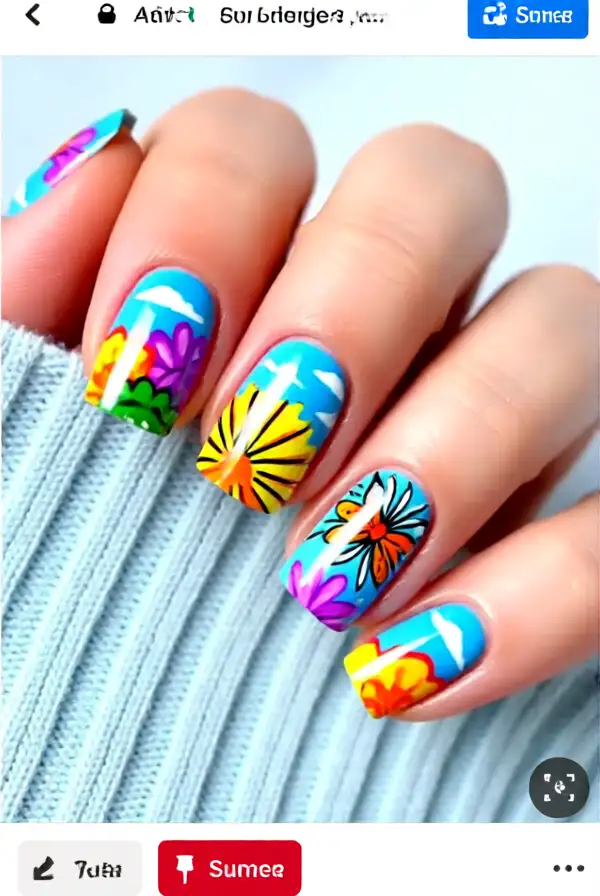 Creative Summer Themed Nail Art