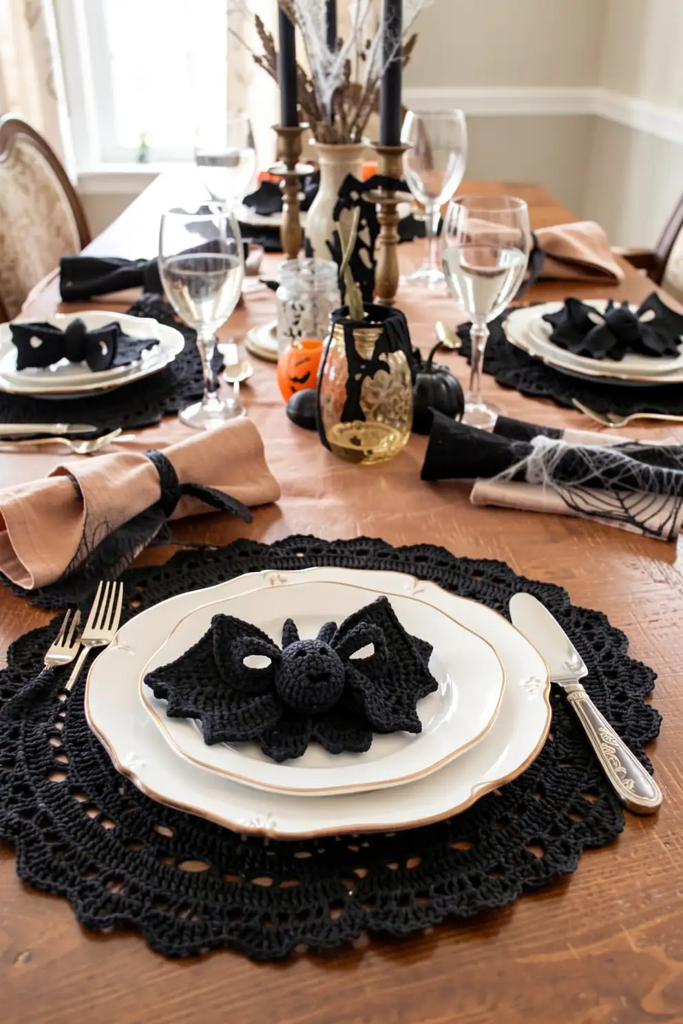 Crochet Bat Table Settings