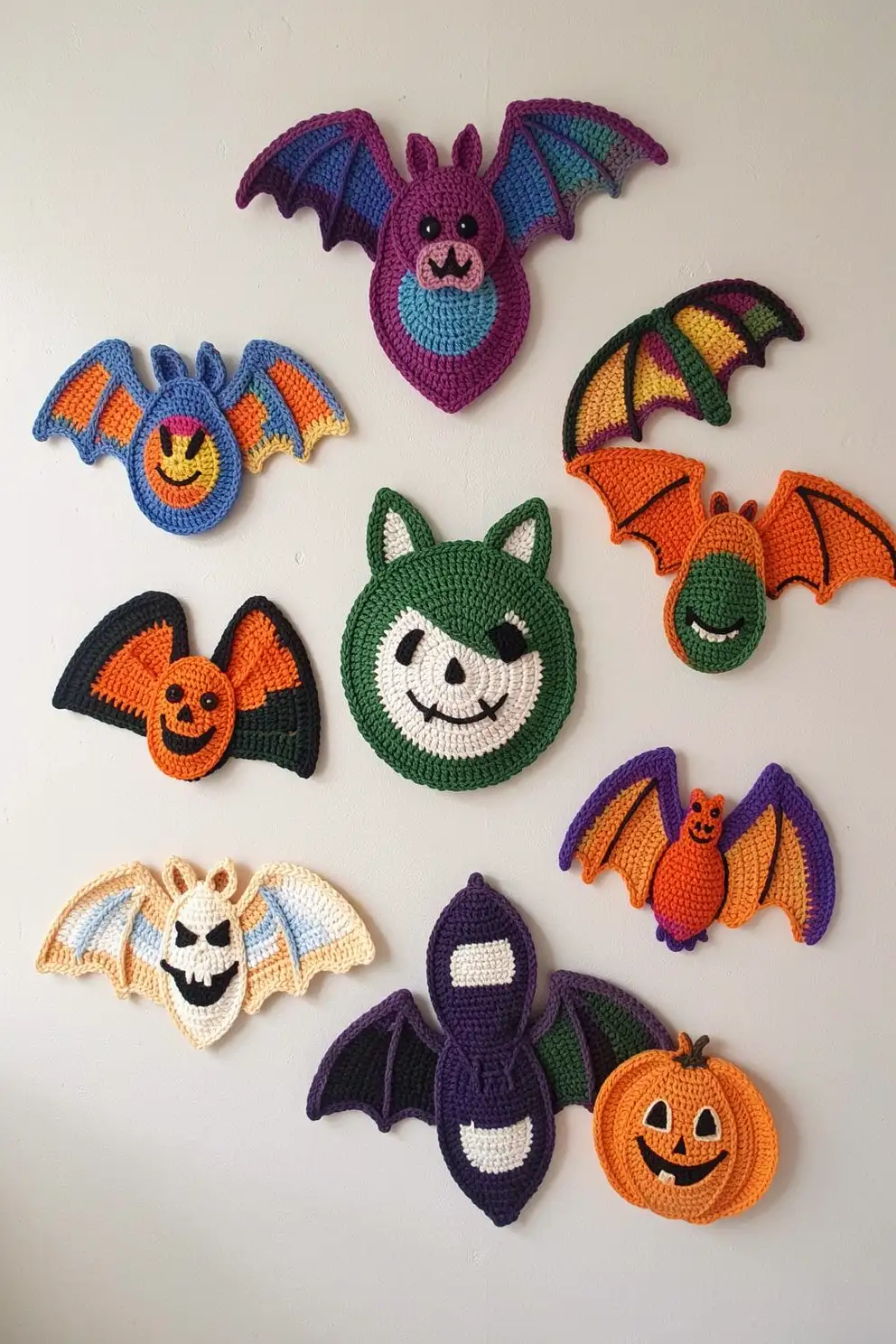 Crochet Bat Wall Art