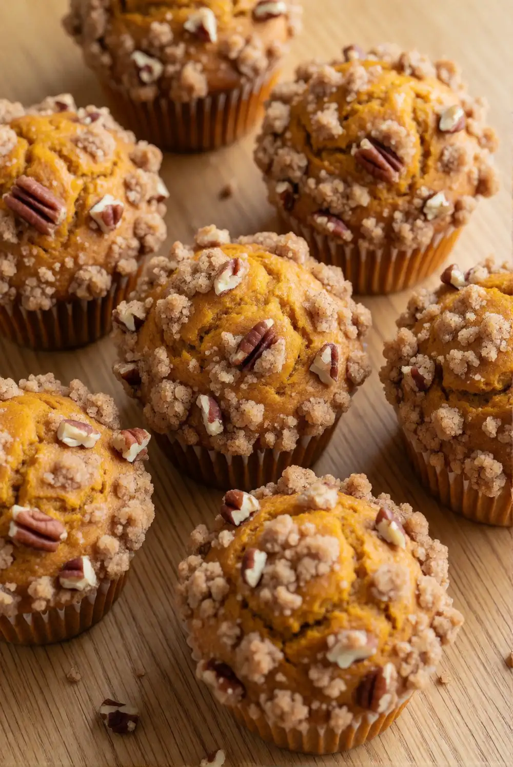 Crumb-Topped Pumpkin Streusel Muffins