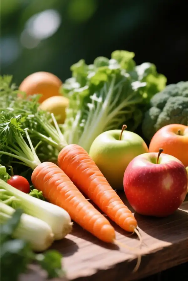 Crunchy Vegetables and Fruits