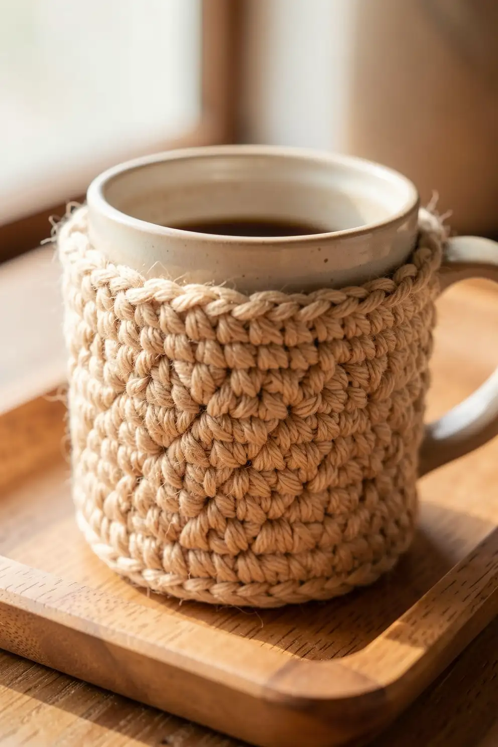 Cup Cozy With Quilted Surface Detail