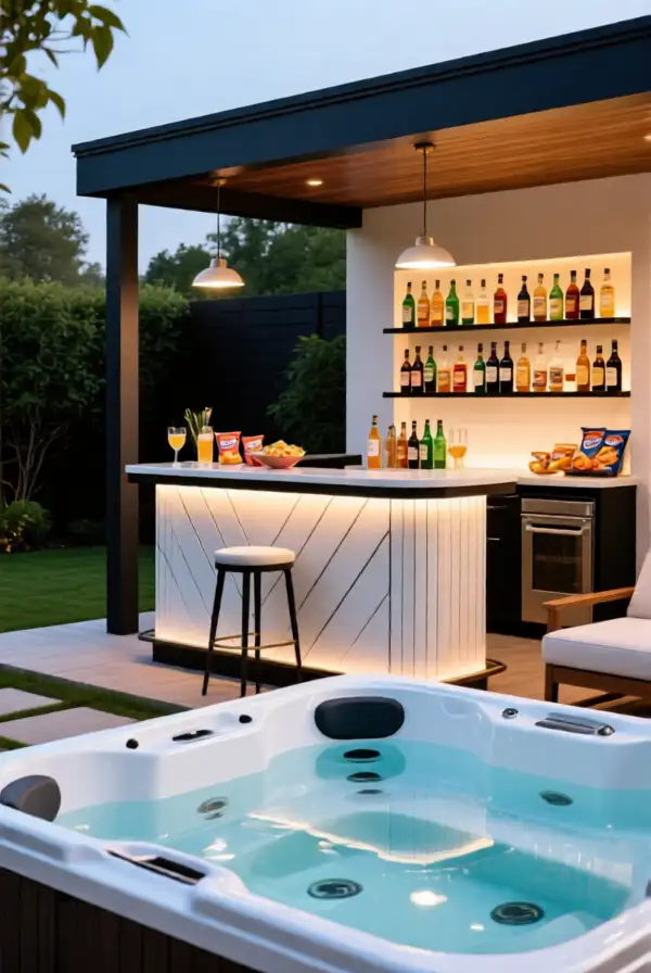 Customized Poolside Bar
