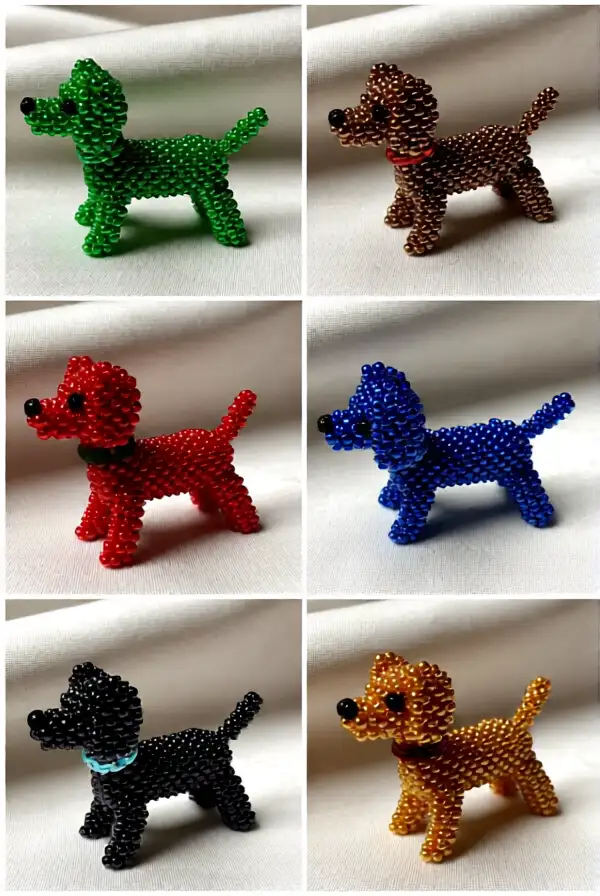 Cute Beaded Dogs