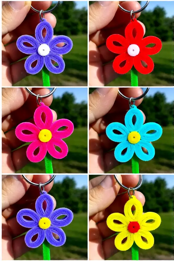 Cute Flower Keychains