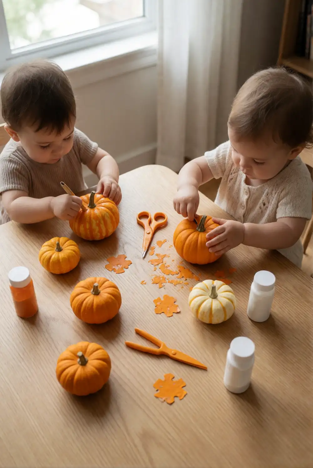 Decorating Mini Pumpkins