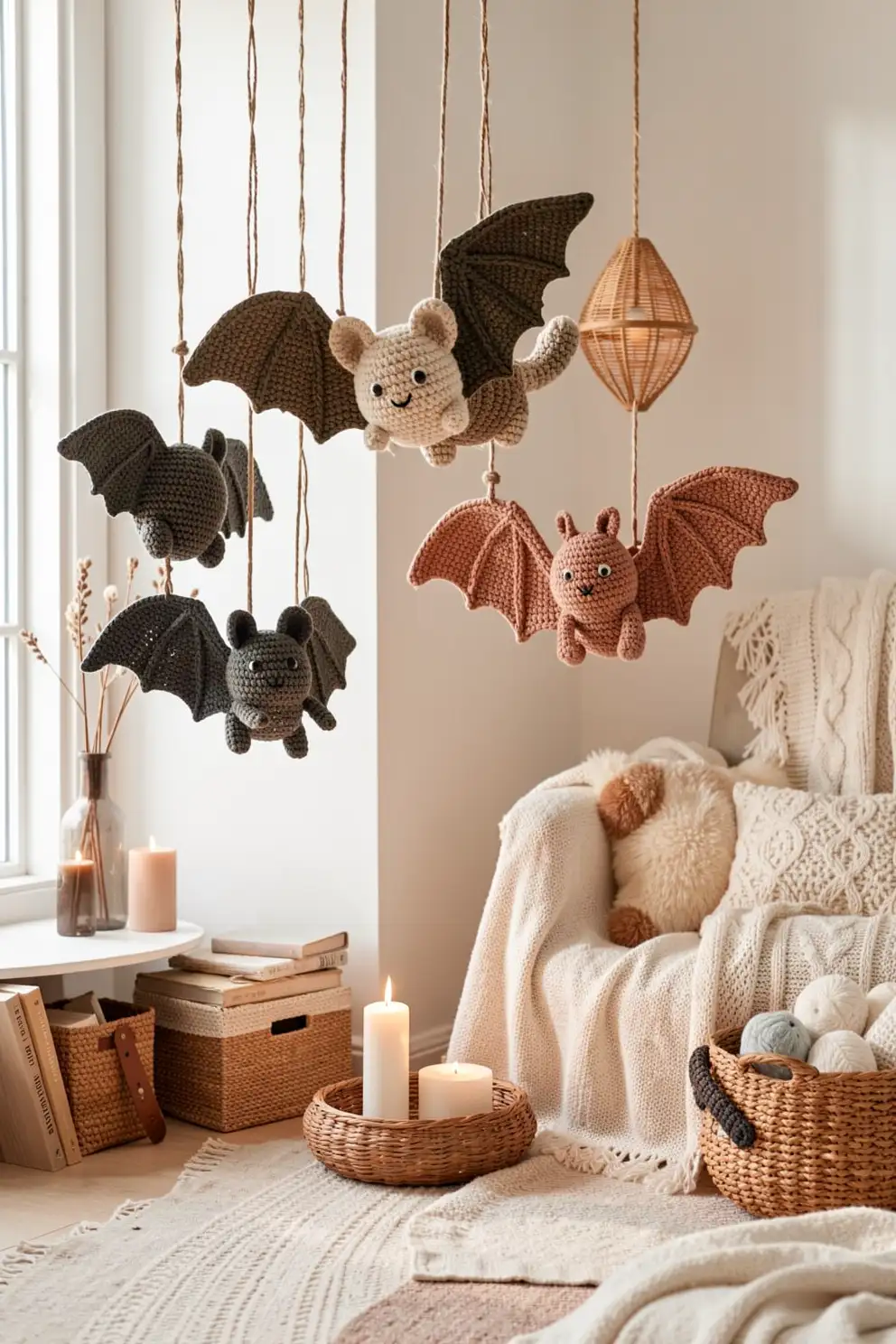 Decorating with Crochet Bats
