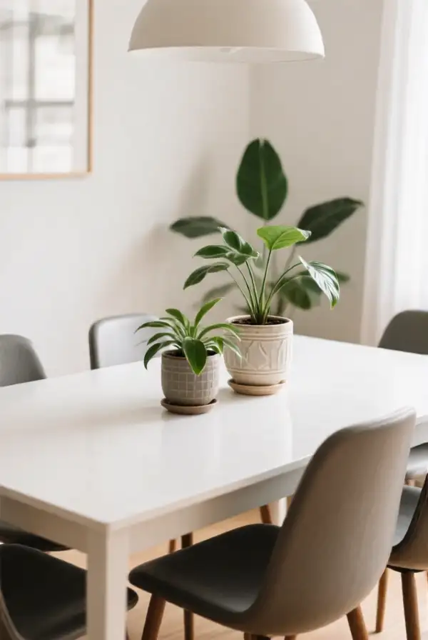 Designing a Minimalist Table Centerpiece with Plants