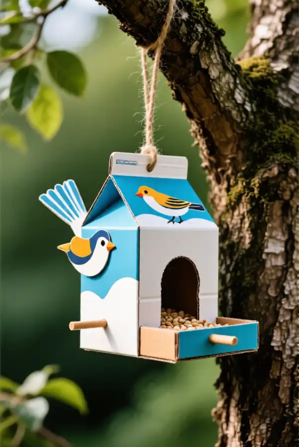 DIY Bird Feeders from Cartons