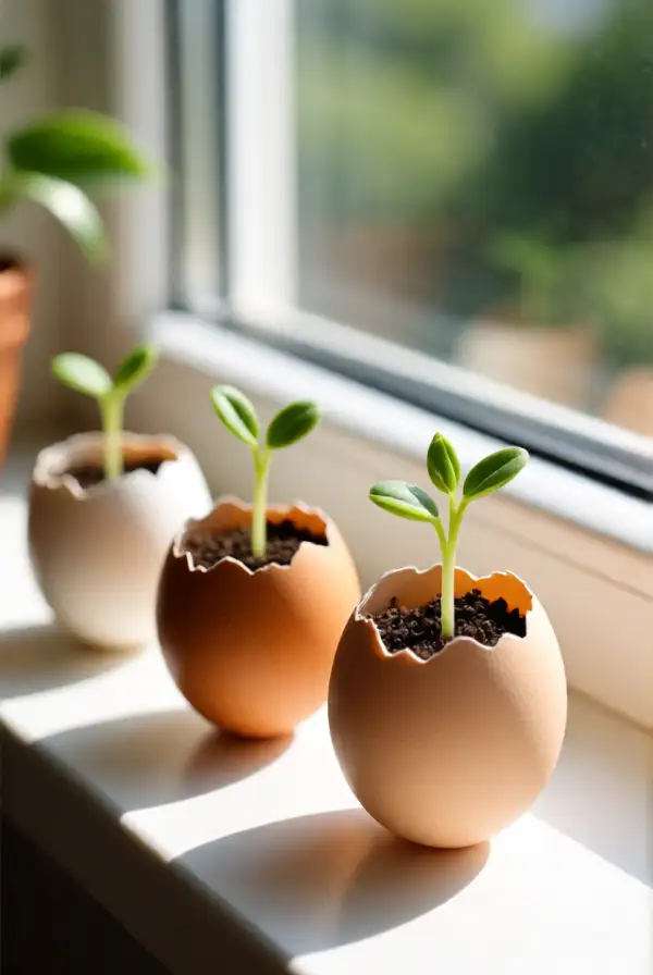 DIY Eggshell Planters