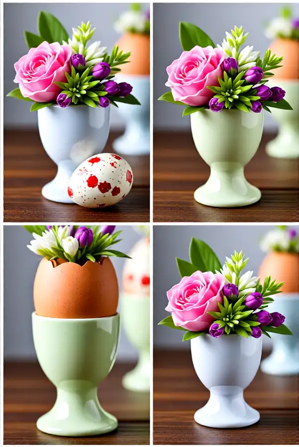 DIY Floral Egg Holders