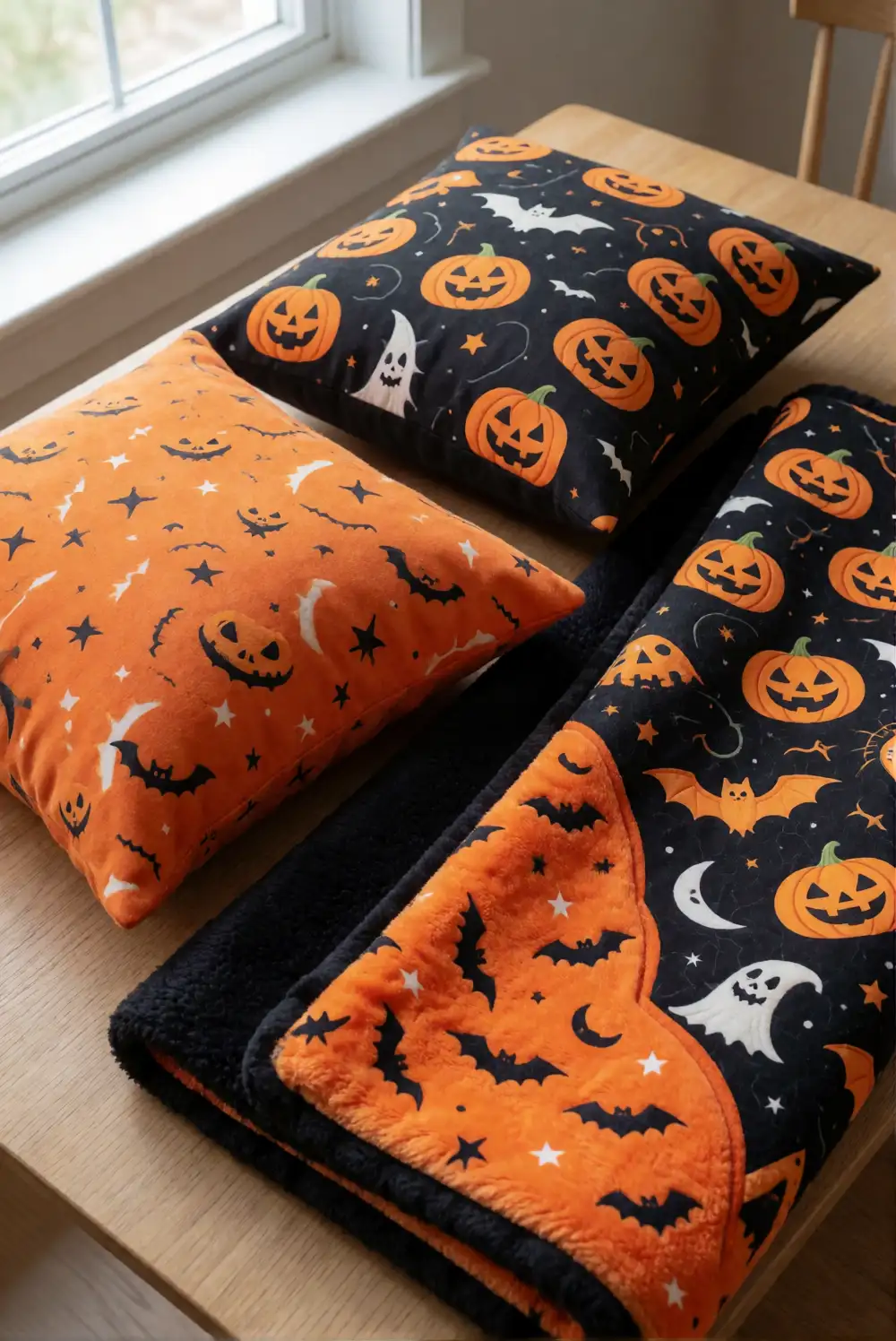 DIY Halloween Pillows and Blankets