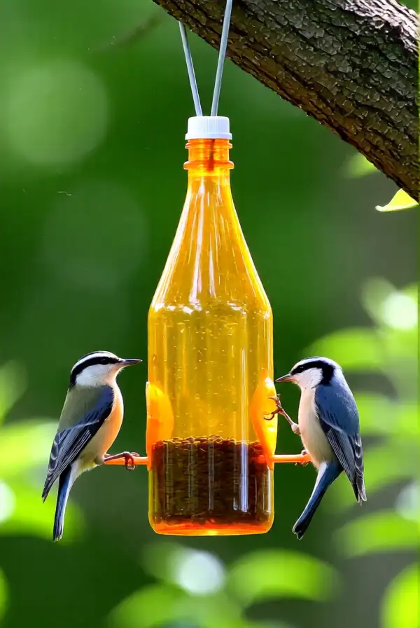 DIY Pill Bottle Bird Feeders