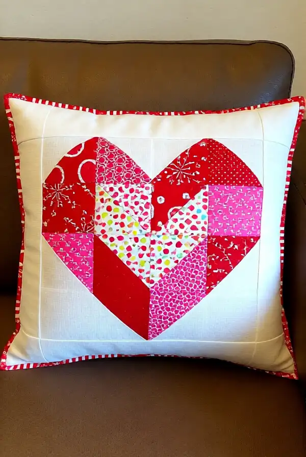 DIY Sewing Heart Pillow