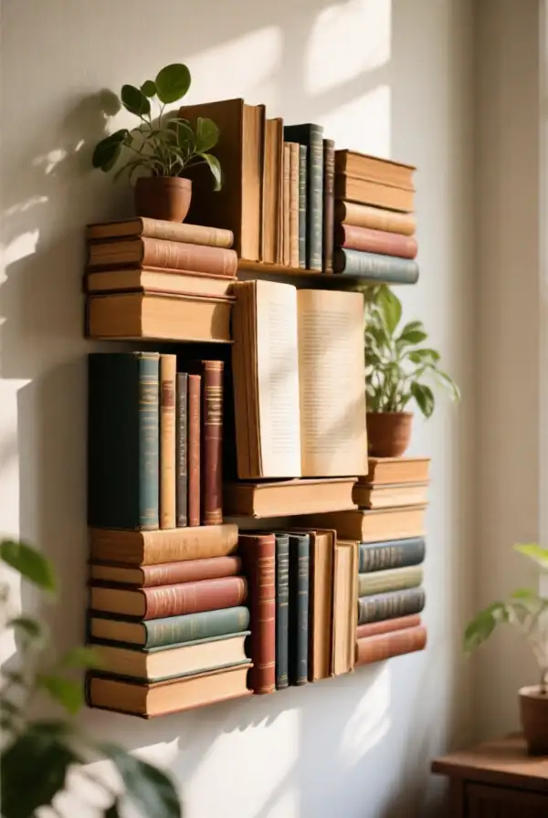 DIY Wall Art with Old Books