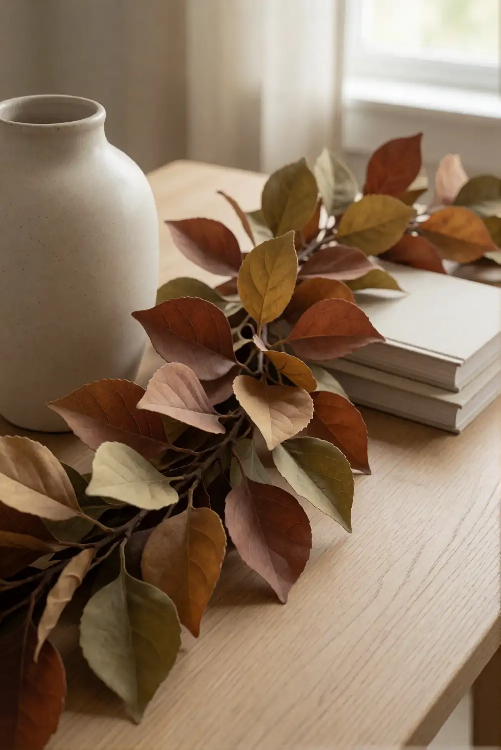 Drape a Soft Leaf Garland Across the Mantel