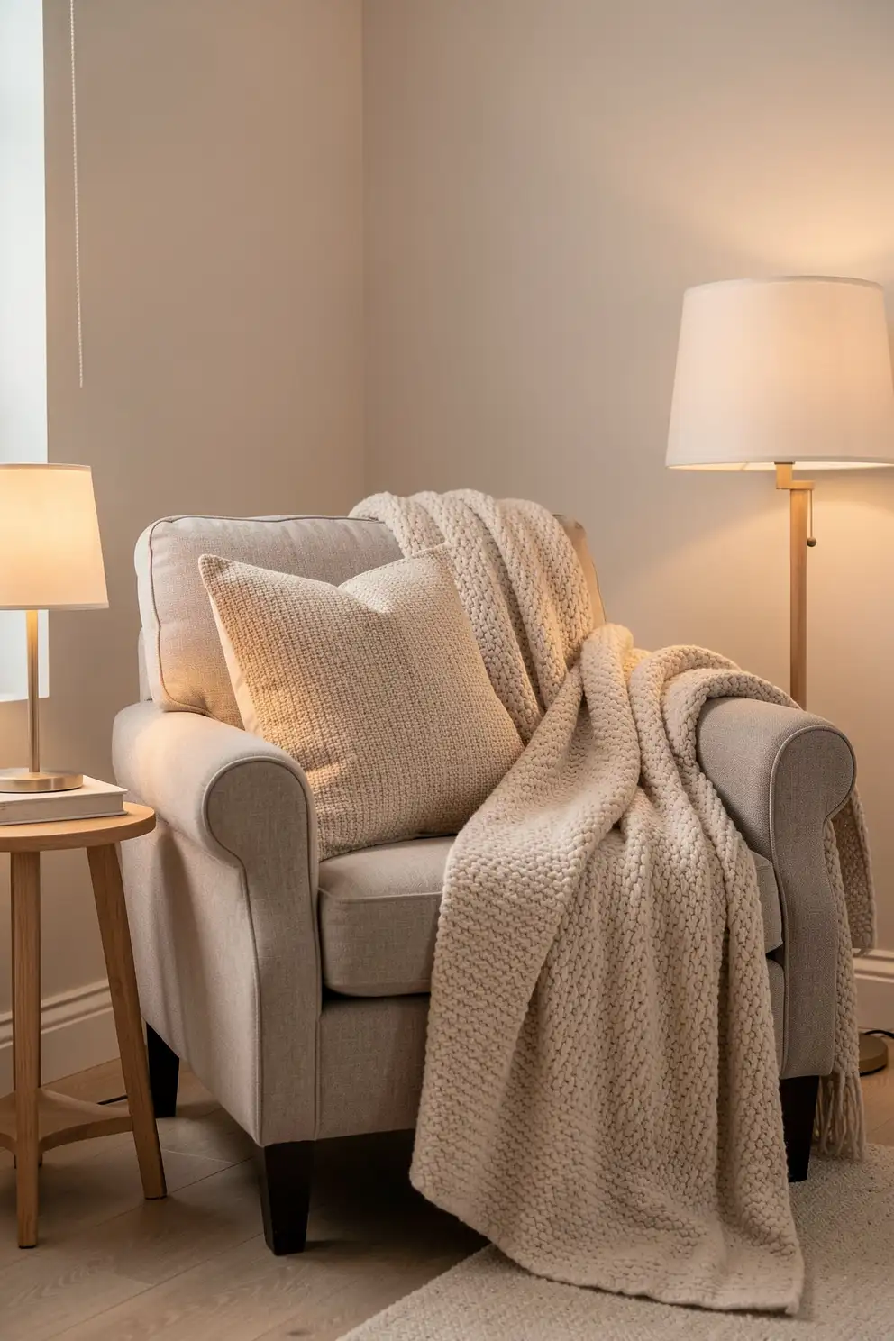 Drape Blankets Across Reading Chairs