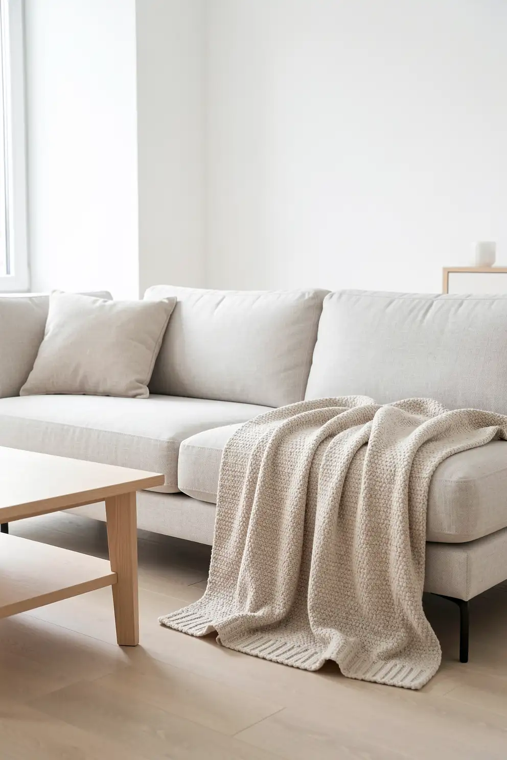 Drape Softly Over a Clean Lined Sofa