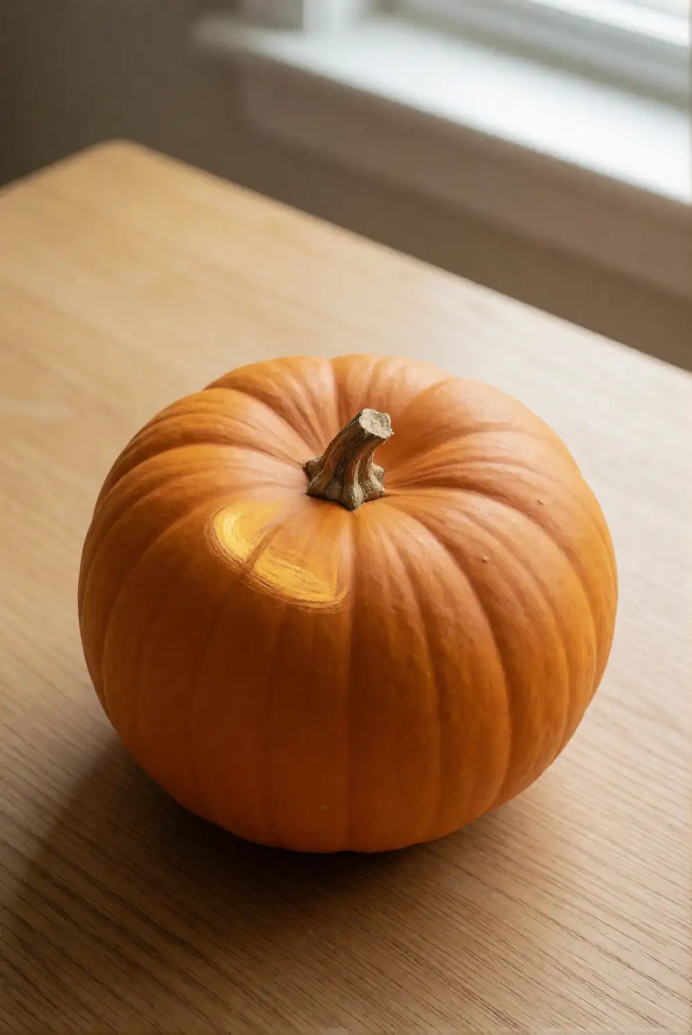 Draw a Plump Pumpkin with Curved Ridges