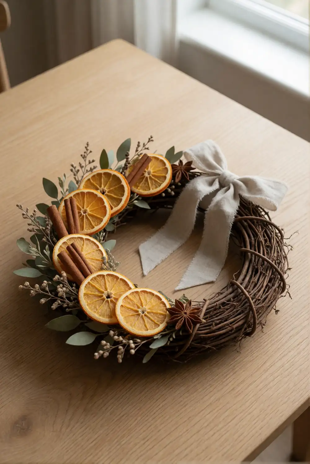 Dried Orange and Cinnamon Door Wreath
