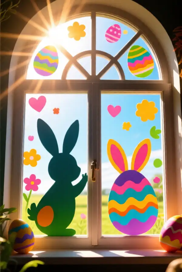 Easter-Themed Window Silhouettes