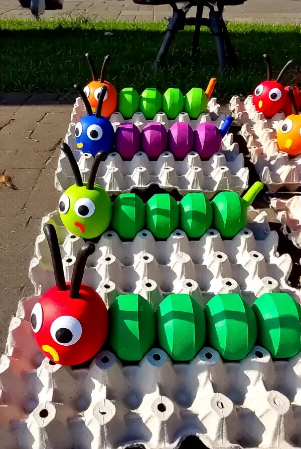 Egg Carton Caterpillars