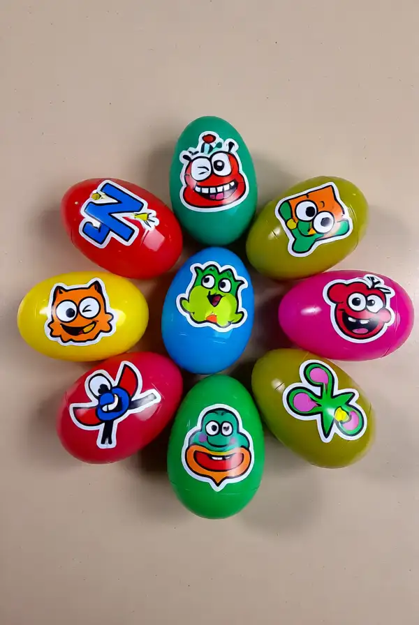 Egg Decorating with Stickers