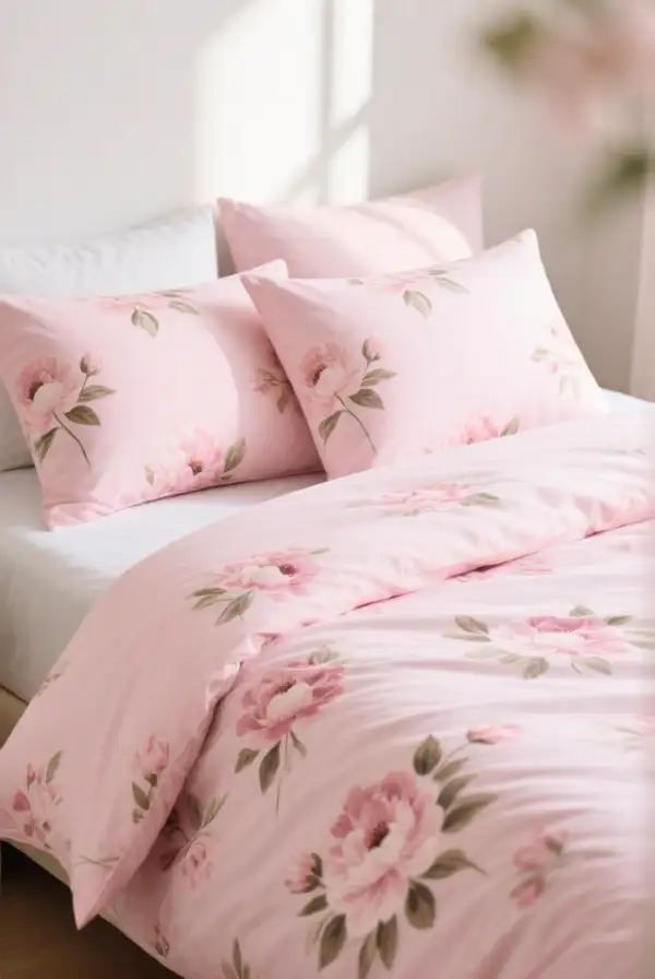 Elegant Pastel Pink Floral Prints