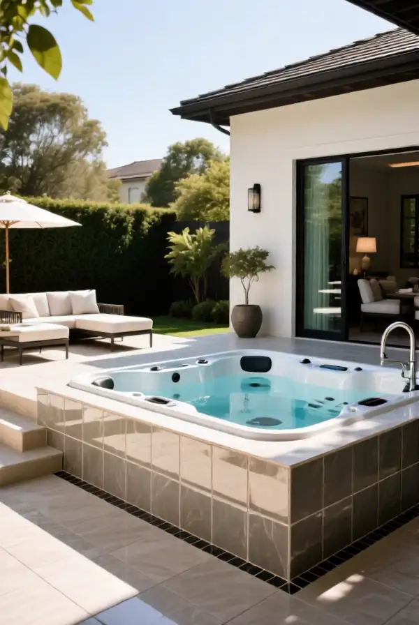 Elegant Patios with Jacuzzis