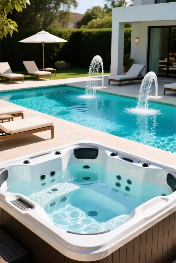 Elegant Poolside Jacuzzis