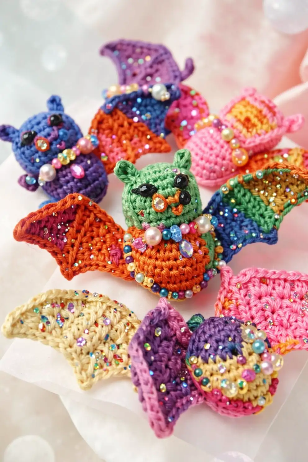 Embellishing Your Crochet Bats
