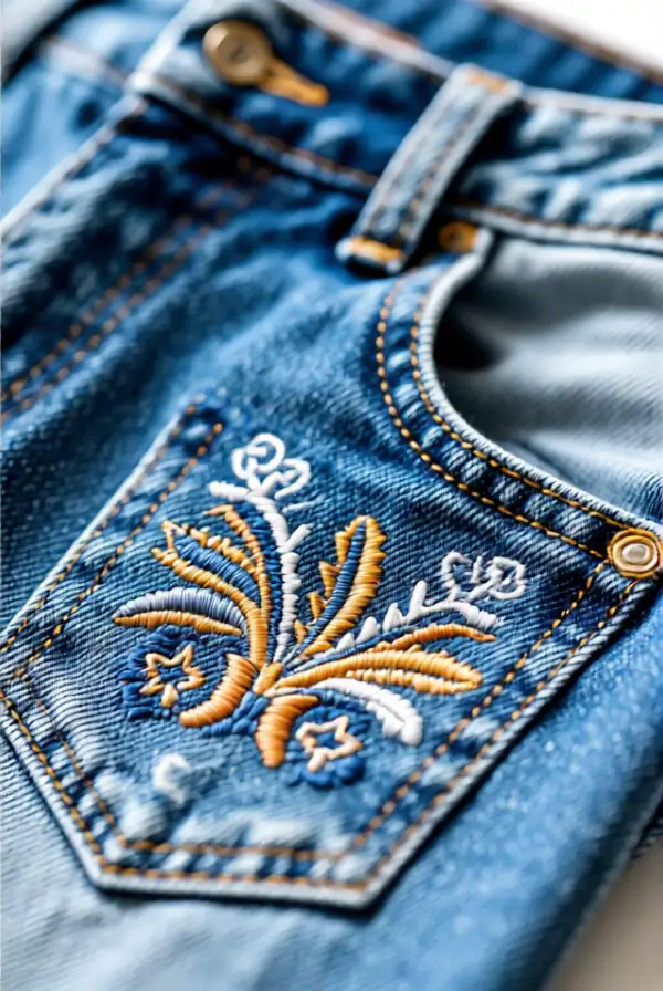 Embroidery on Denim