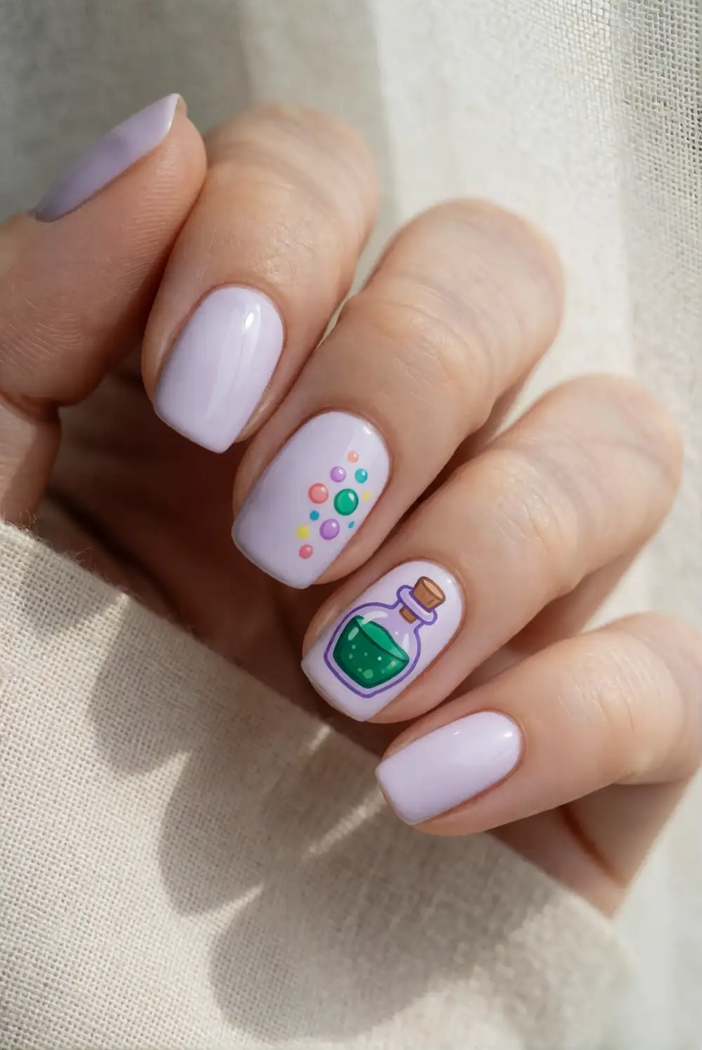 Emerald Green Potion Bottle Nails