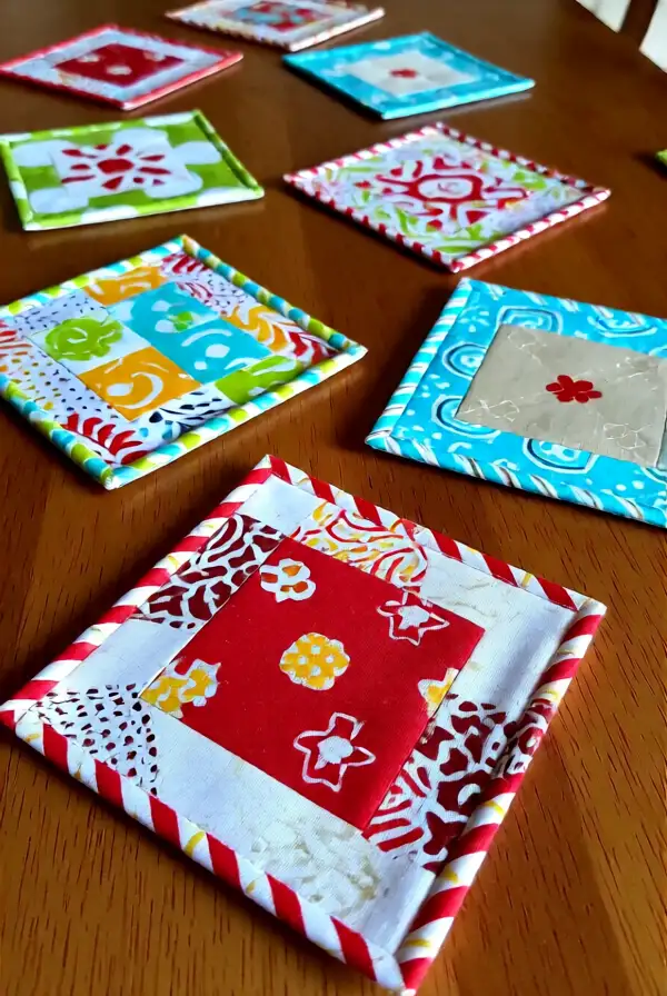 Fabric Scrap Coasters